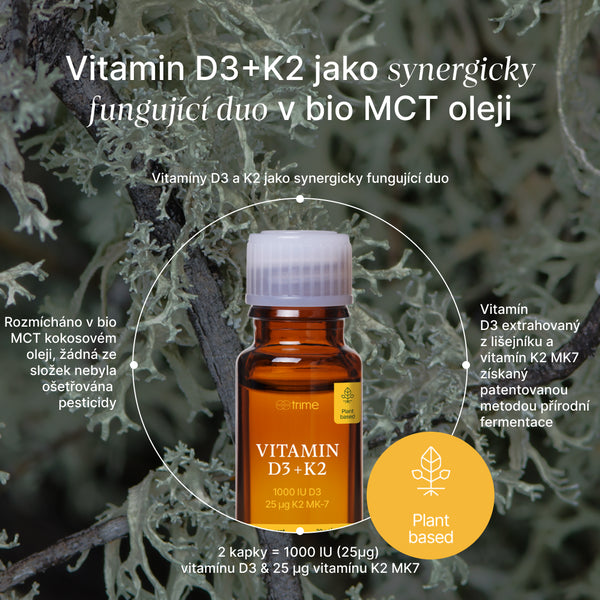 Trime Vitamin D3 + K2, 1000 IU + 25 µg - kapky (30 ml)