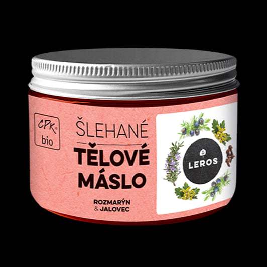 LEROS Šlehané tělové máslo BIO (150 ml) - Rozmarýn & jalovec