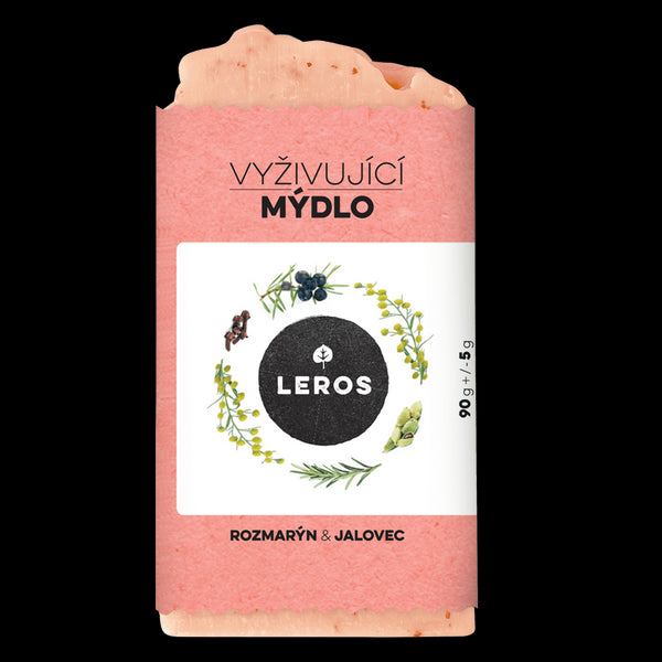 LEROS Vyživující mýdlo (90 g) - Rozmarýn & jalovec