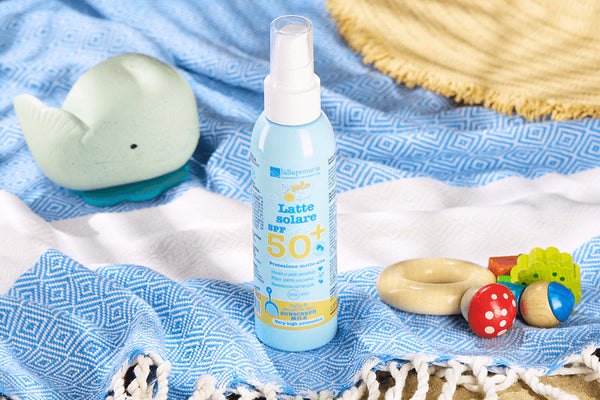 laSaponaria Opalovací mléko pro děti a citlivou pokožku SPF 50+ BIO (125 ml)