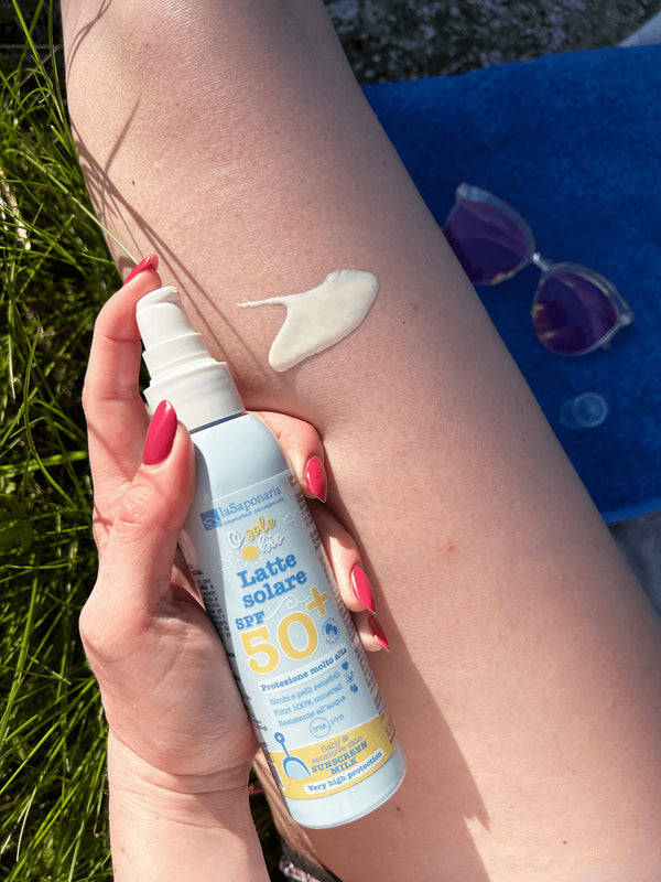 laSaponaria Opalovací mléko pro děti a citlivou pokožku SPF 50+ BIO (125 ml)