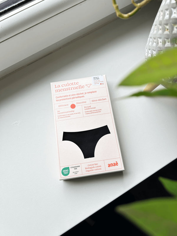 Anaé by Ecodis Menstruační kalhotky Panty na slabou menstruaci - černé