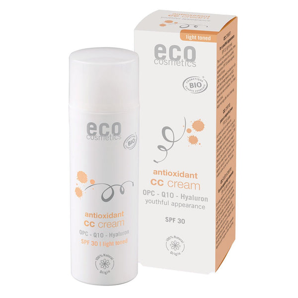 Eco Cosmetics CC krém SPF 30 BIO - light (50 ml) - II. jakost