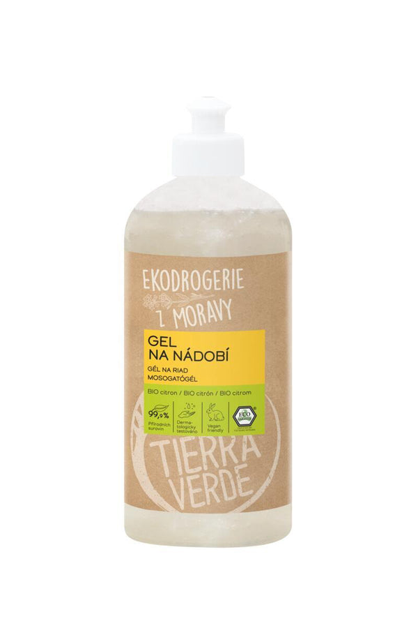 Tierra Verde Gel na nádobí s BIO citronovou silicí