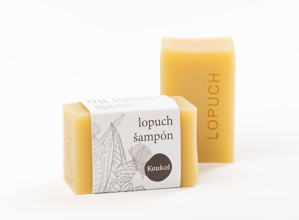 Mýdlárna Koukol Tuhý šampon proti lupům - Lopuch (70 g)