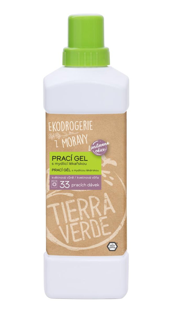 Tierra Verde Prací gel s mydlicí lékařskou a vůní květin (1 l)