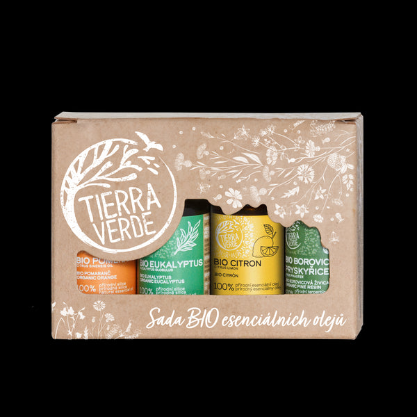 Tierra Verde Sada esenciálních olejů BIO (4 x 10 ml) - s borovicí