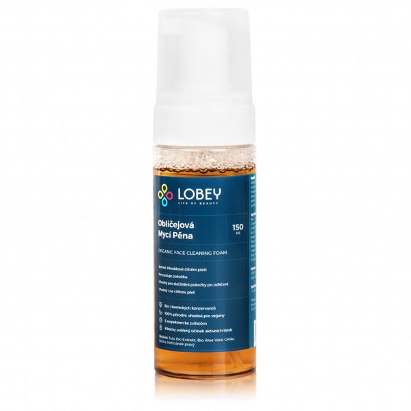 Lobey Jemná obličejová mycí pěna BIO (150 ml)