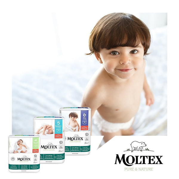 Moltex Natahovací plenkové kalhotky Pure & Nature - XL 14+ kg (18 ks) - II. jakost