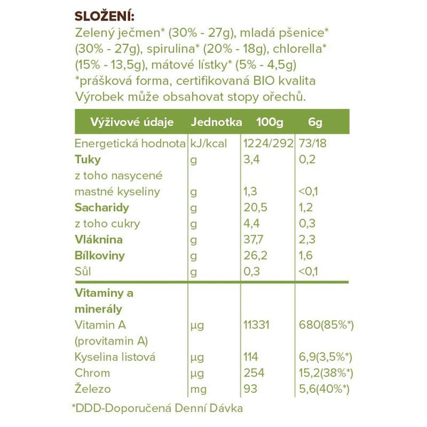 Blendea Supergreens BIO (30 porcí)