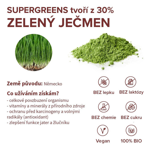 Blendea Supergreens BIO (30 porcí)