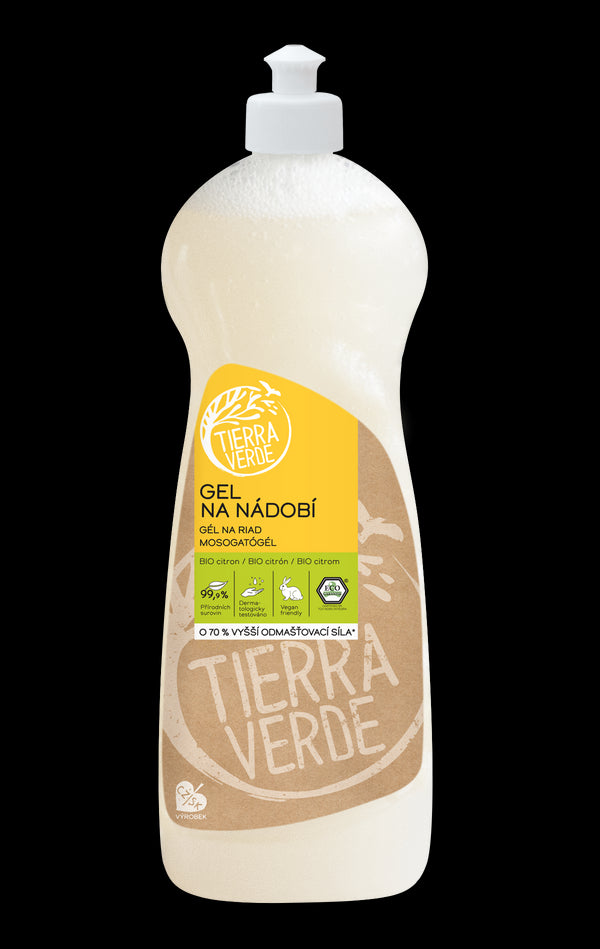 Tierra Verde Gel na nádobí s BIO citronovou silicí