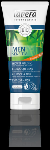 Lavera Sprchový gel a šampon pro muže Sensitive 3v1 BIO (200 ml)